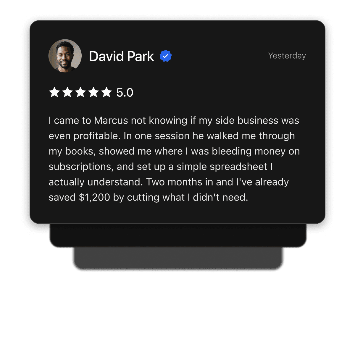 Stack of verified 5-star reviews from session participants